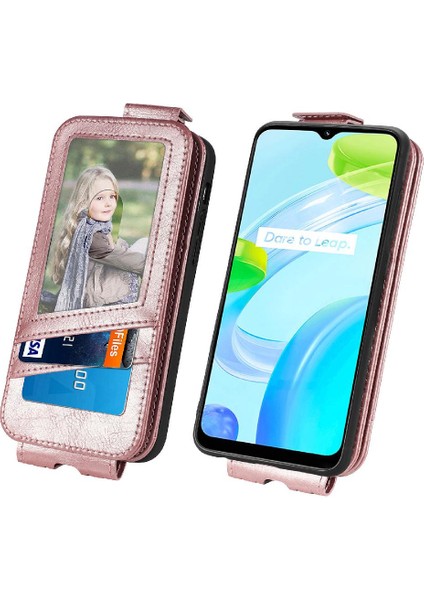 Realme C30 Flip Kapak Cüzdan Fonksiyonu Için Kılıf Deri Kılıf Zarif (Yurt Dışından) modelleri