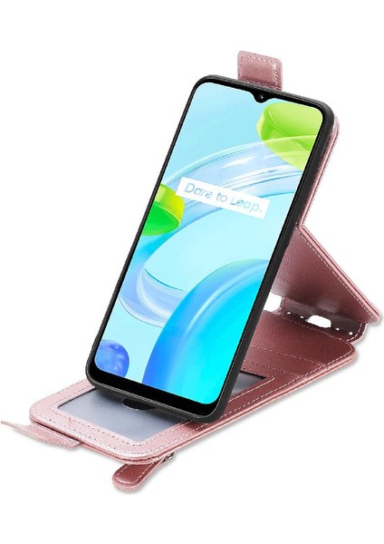 Realme C30 Flip Kapak Cüzdan Fonksiyonu Için Kılıf Deri Kılıf Zarif (Yurt Dışından) fırsatları
