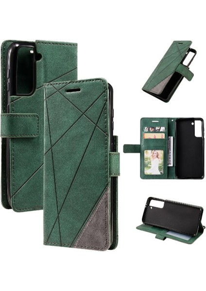 Samsung Galaxy S21 Kart Tutucu Için Kickstand Manyetik Cüzdan Flip Pu (Yurt Dışından) modelleri