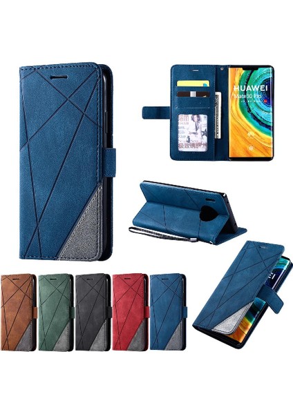 Huawei Mate 30 Pro Için Kılıf Manyetik Cüzdan Çevir Folio Kart Tutucu Pu (Yurt Dışından)