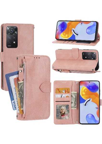 Xiaomi Redmi Not 11 Için Flip Case Pro Artı 5g Manyetik Kapatma Kartı Pu (Yurt Dışından)