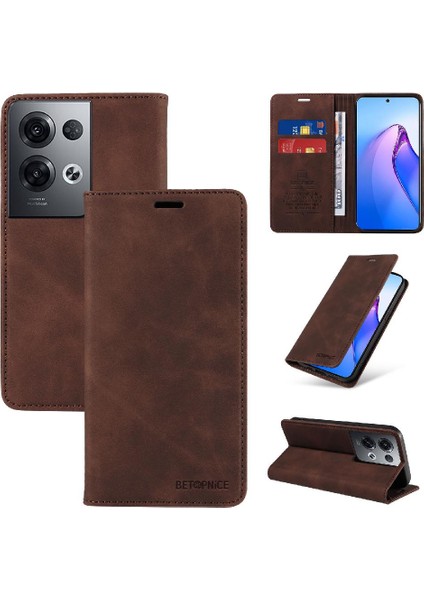 Oppo Oppo 8 Pro 5g Için Kılıf Folio Cüzdan Pu Deri Manyetik Koruyucu (Yurt Dışından)