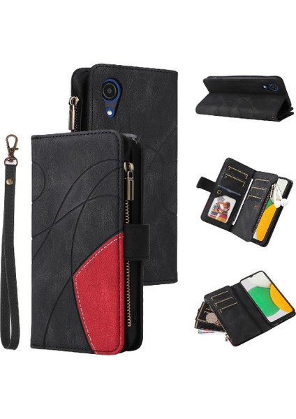 Samsung Galaxy A03 Çekirdek Kickstand Koruyucu Iki Renkli Dikiş Için Kılıf (Yurt Dışından)