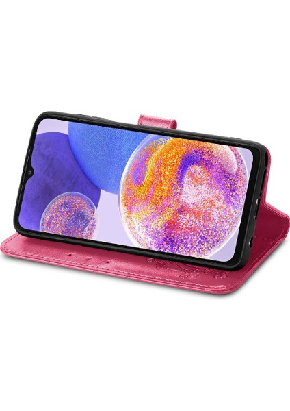 Samsung Galaxy A23 Kısa Kayış Flip Kapak Dört Yapraklı Yonca Durumda (Yurt Dışından) modelleri