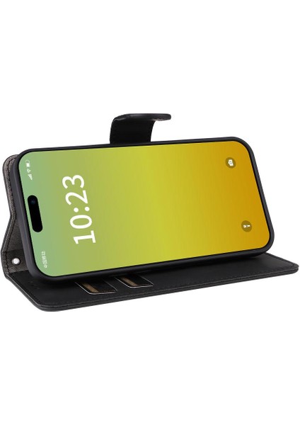 Iphone 15 Için Kılıf Pro Koruyucu Kapak Deri Folio Flip Case Tam (Yurt Dışından)