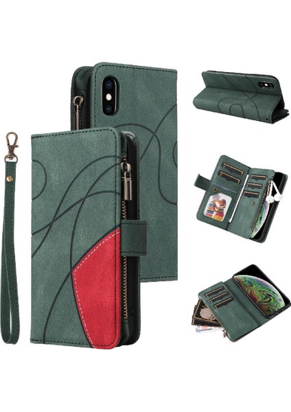 Kart Yuvası Standı Kickstand Koruyucu Iki Renkli IPhone X/xs Için Kılıf (Yurt Dışından)