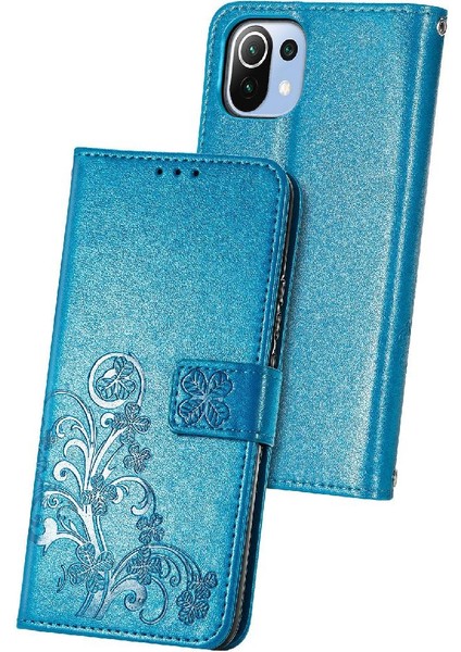 Xiaomi 11 Lite Için Kılıf Kapak Çevirin Kılıf Kısa Kayış Zarif Dört (Yurt Dışından) modelleri