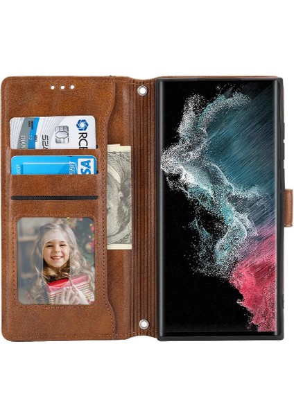 Samsung Galaxy S22 Için Flip Case Ultra 5g Kickstand Kart Tutucu Manyetik (Yurt Dışından) indirimleri