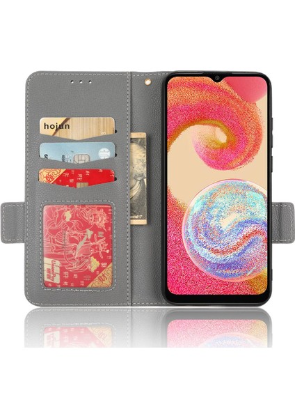 Samsung Galaxy A04E Manyetik Kart Yuvaları Tutucu Yan Toka Pu (Yurt Dışından) modelleri