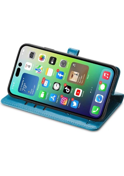 Iphone 14 Için Kılıf Artı Darbeye Karikatür Hayvanlar Deri Kılıf Flip (Yurt Dışından)