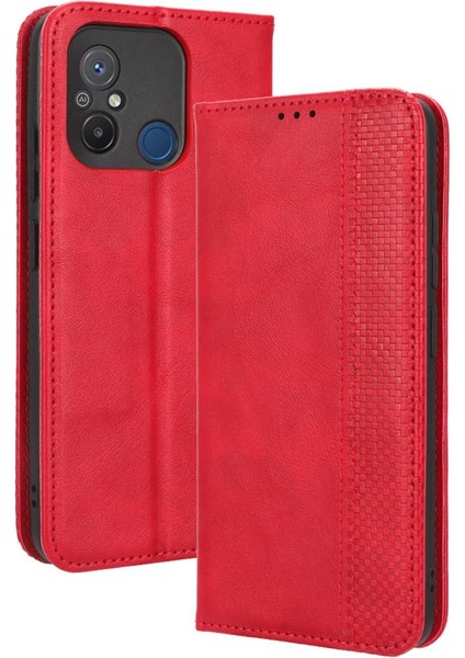 Xiaomi Redmi 11A Manyetik Kapatma Cüzdan Pu Deri Kılıf (Yurt Dışından)