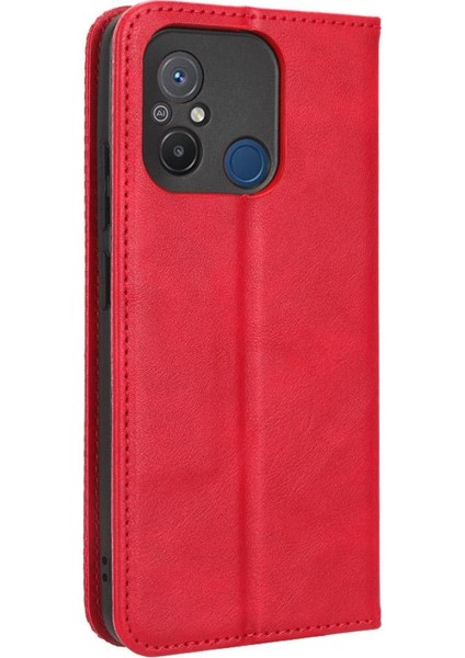 Xiaomi Redmi 11A Manyetik Kapatma Cüzdan Pu Deri Kılıf (Yurt Dışından)