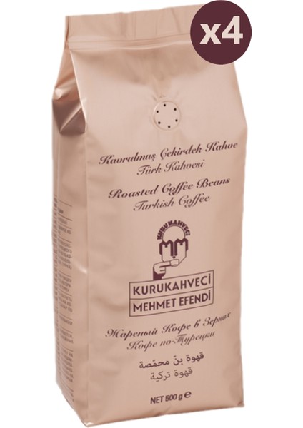 Kavrulmuş Çekirdek Kahve 500 gr x 4 Adet [türk Kahvesi - Öğütülmemiş]