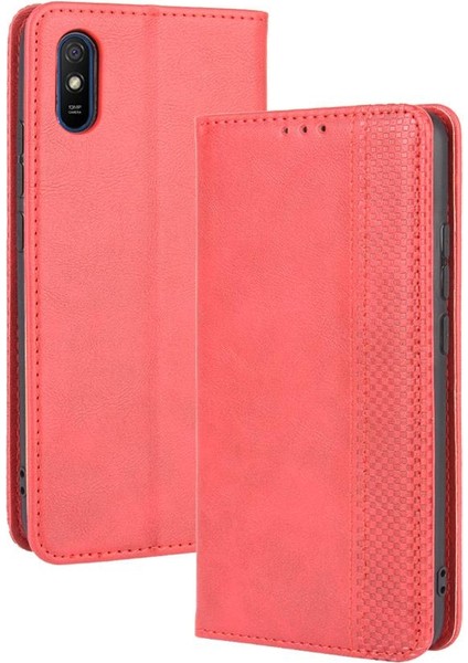 Xiaomi Redmi 9A Cüzdan Pu Deri Manyetik Kapatma Için Kılıf (Yurt Dışından)