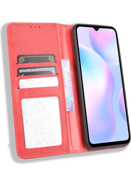 Xiaomi Redmi 9A Cüzdan Pu Deri Manyetik Kapatma Için Kılıf (Yurt Dışından)