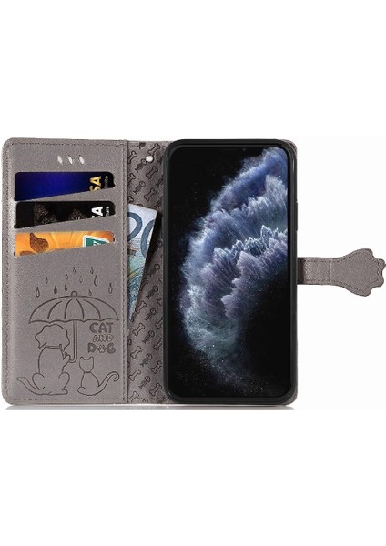 IPhone 11 Için Kılıf Pro Deri Kılıf Kısa Kayış Kapak Kapak Karikatür Hayvanlar (Yurt Dışından)