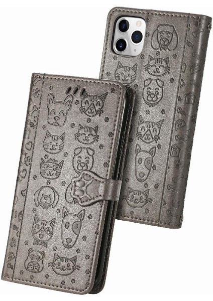 IPhone 11 Için Kılıf Pro Deri Kılıf Kısa Kayış Kapak Kapak Karikatür Hayvanlar (Yurt Dışından)