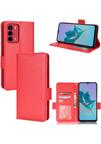 Zte Blade A72 Pu Deri Manyetik Kart Yuvaları Tutucu Cüzdan Tarafı (Yurt Dışından)