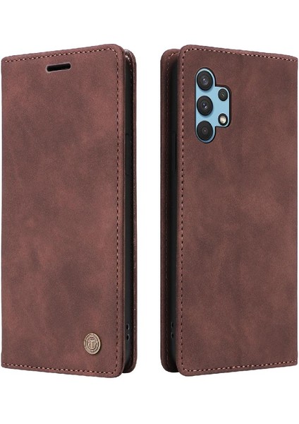 Samsung Galaxy A32 4g Için Flip Case Darbeye Deri Kılıf Kapak Çevirin (Yurt Dışından)