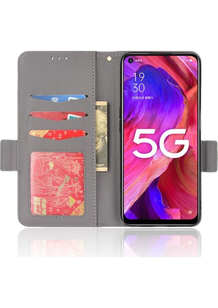 Oppo A74 5g Kart Yuvaları Için Kılıf Tutucu Yan Toka Cüzdan Pu Deri (Yurt Dışından)