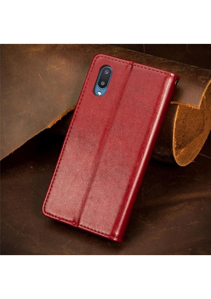 Samsung Galaxy A02 Cüzdan Fonksiyonu Flip Kapak Zarif Iş Için Kılıf (Yurt Dışından)