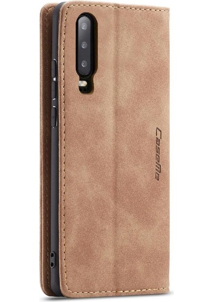 Huawei P30 Durumda Kart Yuvası Kickstand Manyetik Kapatma Vintage Için Flip Case (Yurt Dışından) fiyatları