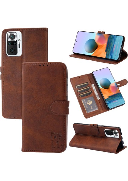 Cüzdan Kılıf Için Xiaomi Redmi Not 10 Pro Max Kart Tutucu Kickstand Tüm (Yurt Dışından)