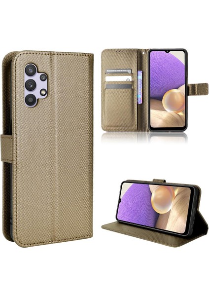 Samsung Galaxy A13 4g Kickstand Kapak Manyetik Cüzdan Kart Tutucu (Yurt Dışından)
