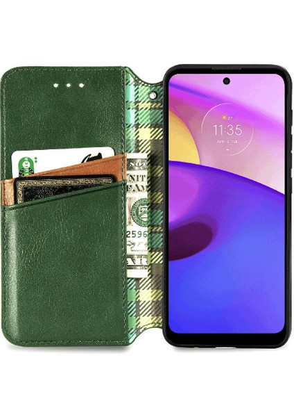 Motorola Moto E40 Deri Kılıf Moda Tasarımı Zarif Iş Için Kılıf (Yurt Dışından)