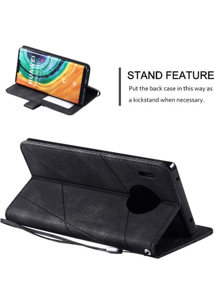 Huawei Mate 30 Pro Için Kılıf Manyetik Cüzdan Çevir Folio Kart Tutucu Pu (Yurt Dışından) modelleri