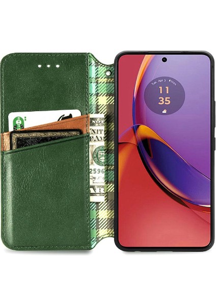 Motorola Moto G84 5g Deri Kılıf Kapak Çevirin Cüzdan Fonksiyonu (Yurt Dışından)