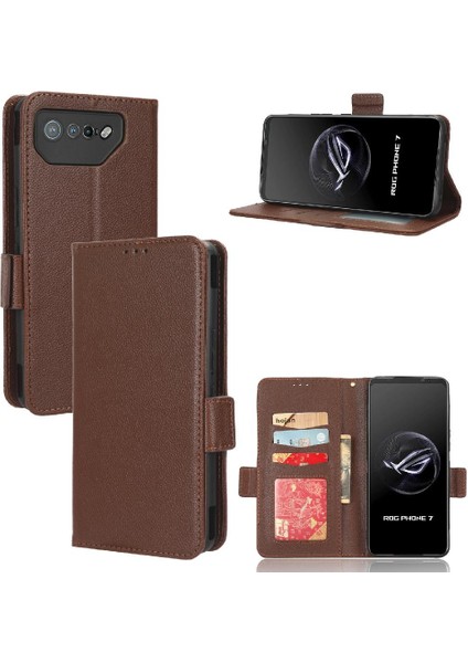 Asus Rog Telefon 7 Için Kılıf Yan Toka Cüzdan Kart Yuvaları Tutucu Manyetik Pu (Yurt Dışından)