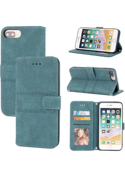 Iphone 8 Için Flip Case Artı Kickstand Darbeye Koruyucu Manyetik Kılıf (Yurt Dışından)