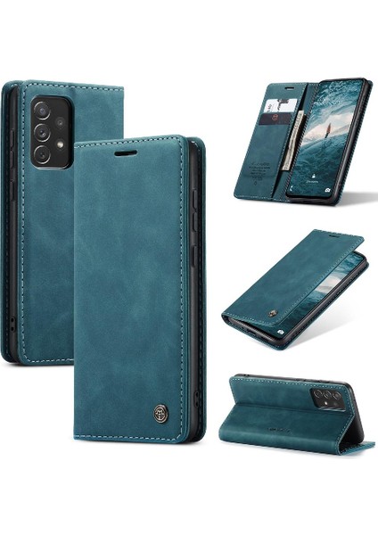 Samsung Galaxy A73 5g Için Flip Case Vintage Pu Deri Cüzdan Manyetik (Yurt Dışından)