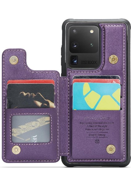 Samsung Galaxy S20 Ultra Kickstand Kart Tutucu Pu Için Caseme Cüzdan Kılıf (Yurt Dışından) fırsatları