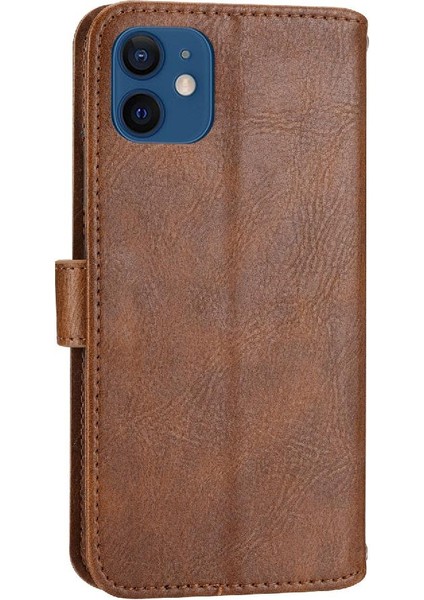 Iphone 12 Için Flip Case Mini Kart Tutucu Anti Scratch Pu Deri Manyetik (Yurt Dışından)