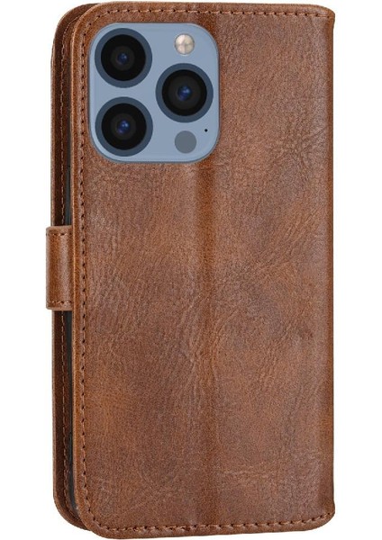 Iphone 13 Için Flip Case Pro Max Pu Deri Anti Scratch Kickstand Kapatma (Yurt Dışından)
