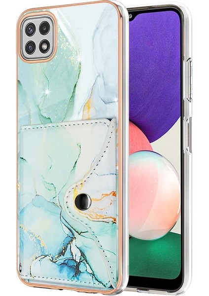 Samsung Galaxy A22 5g Kart Yuvaları Yumuşak Tpu Tampon Ince Cüzdan (Yurt Dışından)