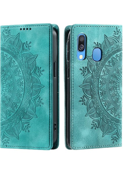 Samsung Galaxy A40 Darbeye Kapak Kapak Pu Deri Yan Toka (Yurt Dışından)