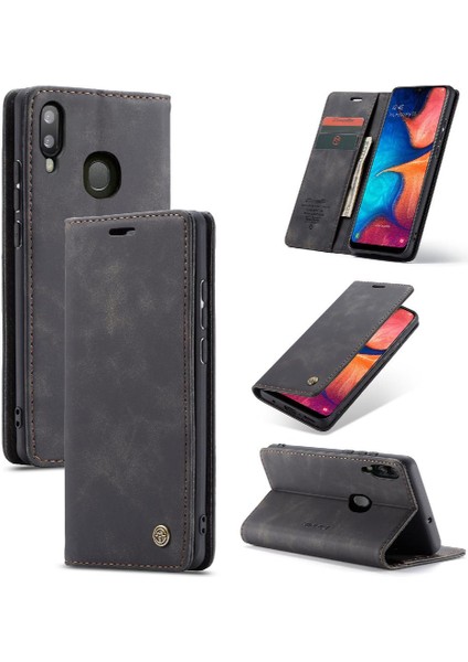 Samsung Galaxy A20 Için Flip CASE/A30/M10S Flip Folio Kitap Vintage Pu Kılıf (Yurt Dışından)