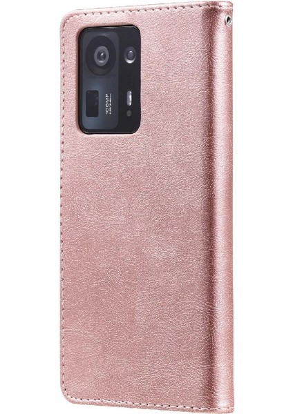 Kart Yuvası ile Xiaomi Mix 4 Için Flip Case Iş Cüzdan Telefon Kılıfı Katı (Yurt Dışından)