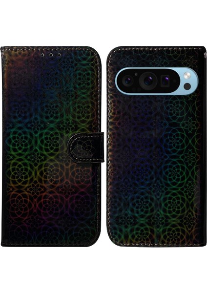 Google 9 Pro 5g Için Kılıf Standı Tutucu Glitter Renkli Cüzdan Kılıf Premium (Yurt Dışından)