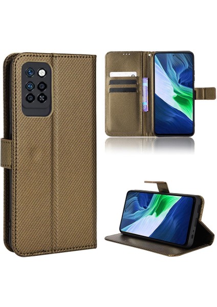 Infinix Not 10 Pro Nfc Kapak Için Kılıf Kickstand Kart Tutucu Manyetik (Yurt Dışından)