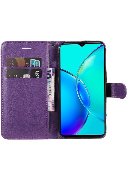 Vivo Y35 Artı 5g Iş Cüzdan Telefon Kılıfı Için Flip Case Klasik Katı (Yurt Dışından)