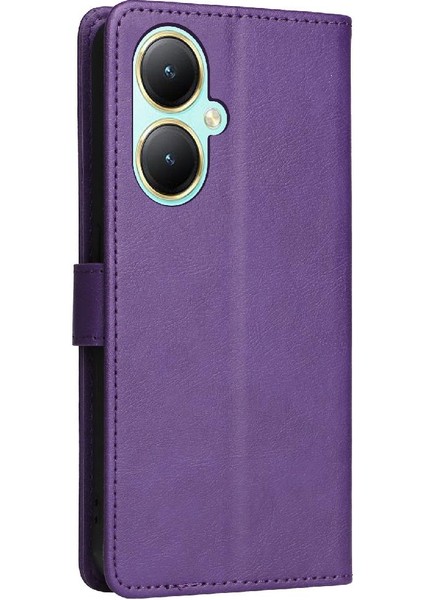 Vivo Y35 Artı 5g Iş Cüzdan Telefon Kılıfı Için Flip Case Klasik Katı (Yurt Dışından)
