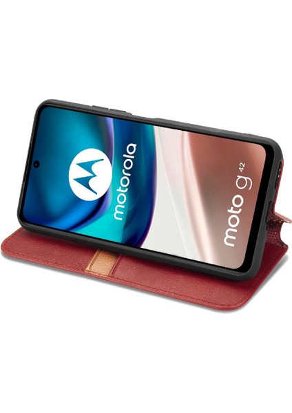 Motorola Moto G42 Flip Kapak Cüzdan Fonksiyonu Moda Tasarım Durumda (Yurt Dışından) fırsatları