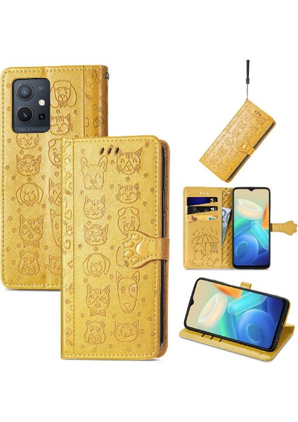 Vivo Y55 5g Kılıf Için Kılıf Kısa Kayış Karikatür Hayvanlar Kapak Çevirin (Yurt Dışından) modelleri