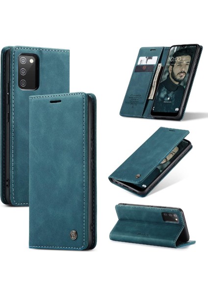 Samsung Galaxy A02S Için Flip Case Vintage Pu Deri Cüzdan Flip Folio (Yurt Dışından)