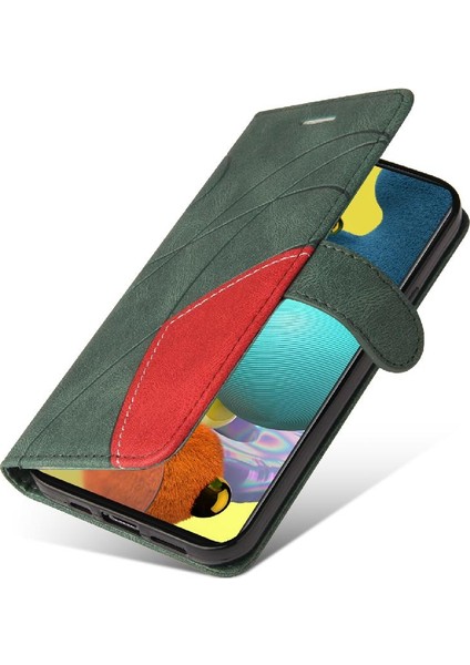 Samsung Galaxy A51 5g Iki Renkli Dikiş Kickstand Koruyucu Pu (Yurt Dışından) fiyatları