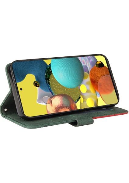 Samsung Galaxy A51 5g Iki Renkli Dikiş Kickstand Koruyucu Pu (Yurt Dışından) modelleri